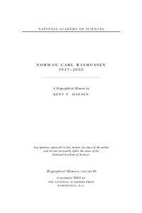 NATIONAL ACADEMY OF SCIENCES  NORMAN CARL RASMUSSEN