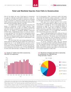 44  THE CONSTRUCTION CHART BOOK Fatal and Nonfatal Injuries from Falls in Construction