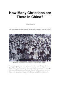 How Many Christians are There in China? by Paul Hattaway