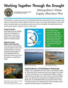 Physical geography / Atmospheric sciences / Irrigation / Local government in California / Metropolitan Water District of Southern California / Drought / Diamond Valley Lake / Water resources / Reservoir / Water / Water in California / Hydrology