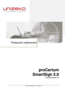Podręcznik użytkownika  proCertum SmartSign 5.0 Wersja dokumentacji 1.26