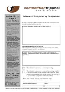 CC 12 CT1 (2) Notice Page 2  Referral of Complaint by Complainant