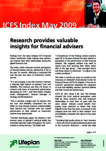 ICFS Index May 2009   with MATT WALSH Research provides valuable insights for financial advisers