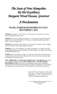 Pearl Harbor / Geography of the United States / Hawaii / United States / Results of the attack on Pearl Harbor / Attack on Pearl Harbor / National Pearl Harbor Remembrance Day / New Hampshire