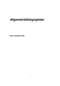 Microsoft Word - Allgemeinbibliographien.doc