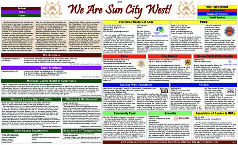 2013  We Are Sun City West! Federal State