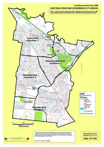Local Government Act 1989 ELECTORAL STRUCTURE OF BRIMBANK CITY COUNCIL NOTE: By Order in Council made under Section 220Q(k)of the Local Government Act 1989, the boundaries of wards of the Brimbank City Council are fixed 