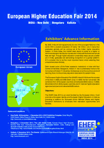 European Higher Education Fair 2014 INDIA - New Delhi Bengaluru  Kolkata