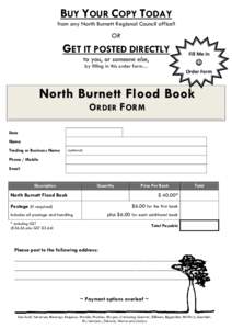 2013 Flood Book Pre-Order Form