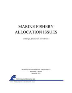 Fisheries Allocation Project Report