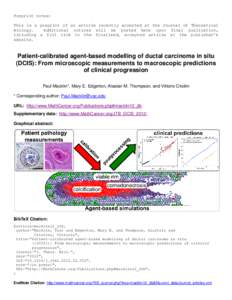 Preprint notes: This is a preprint of an article recently accepted at the Journal of Theoretical Biology. Additional notices will be posted here upon final publication, including a full link to the finalised, accepted ar