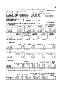 平成25年３月期決算短信〔日本基準〕(連結)