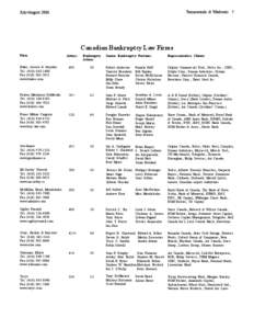 Ravelston Corporation / Insolvency / Canadian Imperial Bank of Commerce / Calpine / Stelco / VSNL International Canada / Bankruptcy / Bank of Canada / Osler /  Hoskin & Harcourt / Economy of Canada / Canada / Business