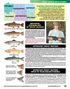 TROUT FISHING REGULATIONS NORTHWEST NORTHCENTRAL NORTHEAST
