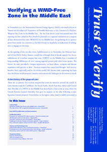 Nuclear weapons / Comprehensive Nuclear-Test-Ban Treaty / International organizations / Nuclear Non-Proliferation Treaty / Nuclear-weapon-free zone / Patricia Lewis / International Atomic Energy Agency / VERTIC / Weapon of mass destruction / International relations / Nuclear proliferation / Arms control