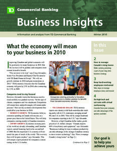 Commercial Banking  Business Insights Information and analysis from TD Commercial Banking