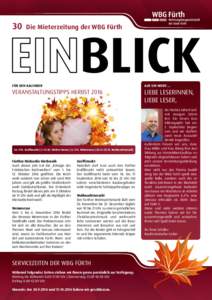 30  Die Mieterzeitung der WBG Fürth FÜR DEN KALENDER
