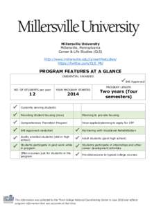 Millersville University Millersville, Pennsylvania Career & Life Studies (CLS) http://www.millersville.edu/careerlifestudies/ https://twitter.com/CLS_MU