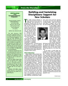 From the Meridian  March 2008 Building and Sustaining Disciplinary Support for