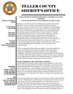 Concealed carry in the United States / Licenses / Self-defense / Gun control / Federal Assault Weapons Ban / Gun laws in the United States / Second Amendment to the United States Constitution / Sheriffs in the United States / Assault weapon / Politics of the United States / Gun politics in the United States / Gun politics