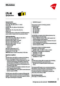 DELTA / RoadSensors  LTL-M Specifications