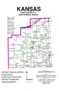 KANSAS KDOT DISTRICT 4 MAINTENANCE AREAS District 4 - Chanute[removed]Ph.
