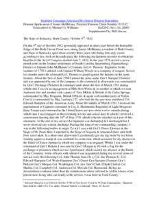 Andrew Pickens / John Avery McIlhenny / United States / South Carolina / South Carolina in the American Revolution / History of South Carolina / Battle of Cowpens