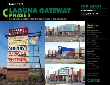 LAGUNA GATEWAY PHASE I FOR LEASE AVAILABLE: ::	 ±2,000 Sq. Ft.