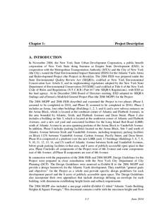 Chapter 1:  Project Description A. INTRODUCTION In November 2006, the New York State Urban Development Corporation, a public benefit