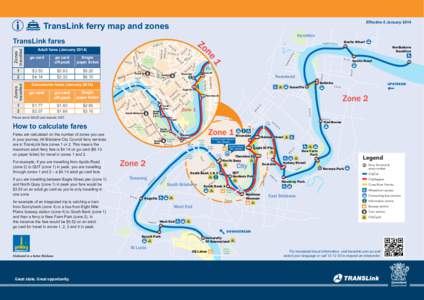Effective 6 January[removed]TransLink ferry map and zones n St cL