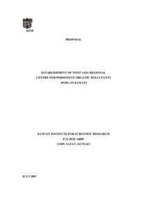 MONITORING AND ASSESSMENT OF PERSISTENT ORGANIC POLLUTANTS (POPs) IN THE WEST AFRICAN ENVIRONMENT