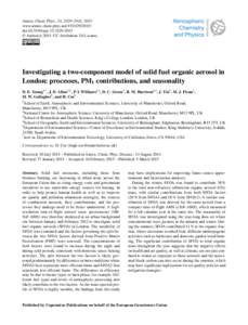 Atmos. Chem. Phys., 15, 2429–2443, 2015 www.atmos-chem-phys.netdoi:acp © Author(sCC Attribution 3.0 License.  Investigating a two-component model of solid fuel organic aeros