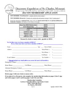 2016 NEW MEMBERSHIP APPLICATION NEW MEMBERS (Non-Reenactor): complete only the form on page 1. NEW MEMBERS (Reenactor): Complete the membership information on pages 1 thru 5, signing page 2. Return the appropriate comple