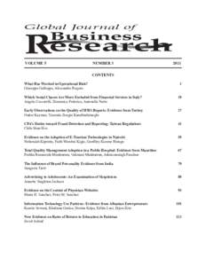 Global Journal of  Research Business  VOLUME 5