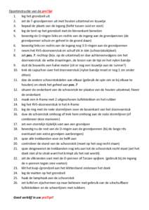 Opzetinstructie van de proTipi 1. leg het grondzeil uit 2. zet de T-grondpennen uit met houten uitzetmal en touwtje 3.