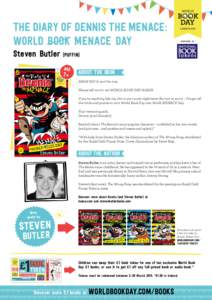 THE DIARY OF DENNIS THE MENACE: WORLD BOOK MENACE DAY sponsored by  Steven Butler (PUFFIN)