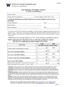 NON-TAXABLE INCOME WORKSHEET