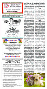 Sac and Fox News • October 2013 • Page 17  Have Your Cats and Dogs Been Dewormed? This article is provided by the: Pottawatomie County OSU Extension Service  New Signs Installed: The Sac and Fox Nation Maintenance De