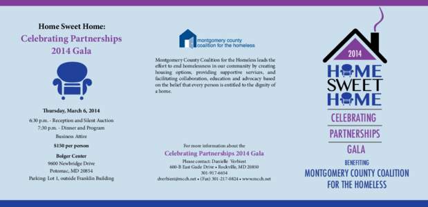 Home Sweet Home:  Celebrating Partnerships 2014 Gala  Montgomery County Coalition for the Homeless leads the