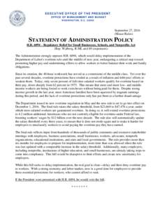 Statement Of Administration Policy