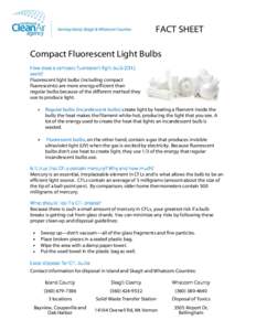 FACT SHEET Compact Fluorescent Light Bulbs How does a compact fluorescent light bulb (CFL) work? Fluorescent light bulbs (including compact fluorescents) are more energy-efficient than