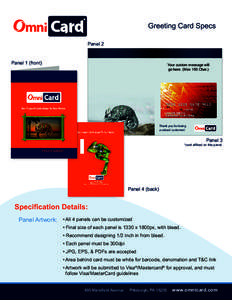 Greeting Card Specs Panel 2 Panel 1 (front)  Your custom message will