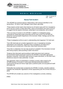 Media Release - Noosa Fish Incident