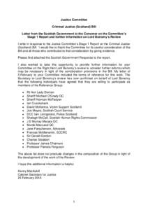 Members of the Faculty of Advocates / United Kingdom / Scottish criminal law / High Court of Justiciary / Scottish Criminal Cases Review Commission / Iain Bonomy /  Lord Bonomy / Gerald Gordon / Kenny MacAskill / Cabinet Secretary for Justice / Scots law / Law / Pan Am Flight 103