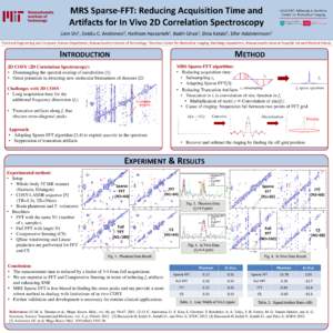 MRS Sparse-FFT: Reducing Acquisition Time and Artifacts for In Vivo 2D Correlation Spectroscopy Lixin Shi1, Ovidiu C. Andronesi2, Haitham Hassanieh1, Badih Ghazi1, Dina Katabi1, Elfar Adalsteinsson1 1Electrical  Engineer