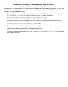 Financial institutions / Institutional investors / United States Department of Agriculture / Agricultural economics / Crop insurance / Insurability / Deductible / Prevented planting acreage / Risk purchasing group / Insurance / Financial economics / Investment