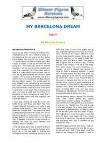 MY BARCELONA DREAM Part 4 By Michael Feeney My Barcelona Dream-Part 4 Since my last article I have been making minor modifications to the loft. I intend to close it in