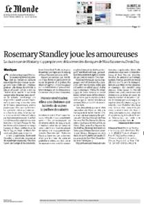 Pourquoi le « tour de chant » de Rosemary Standley est un spectacle total | Coup de théâtre