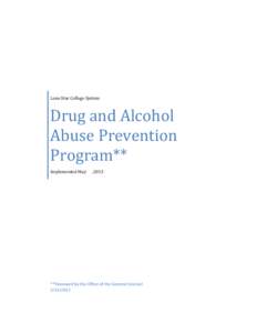 Drug and Alcohol Abuse Prevention Program**