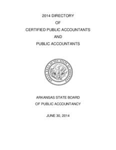 2014 DIRECTORY OF CERTIFIED PUBLIC ACCOUNTANTS AND PUBLIC ACCOUNTANTS